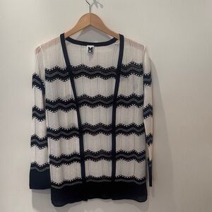 Missoni Black and White Striped Cardigan. Size IT 42 (approx. 10)